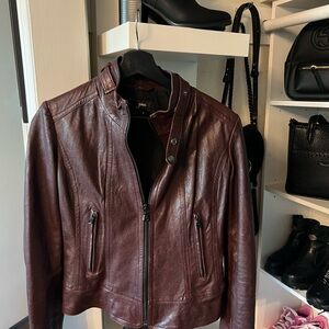 JMC Burgundy Leather Jacket